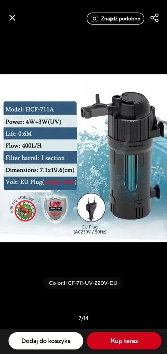 Akwarium 54l 60x30x30 Aquael zestaw + gratisy