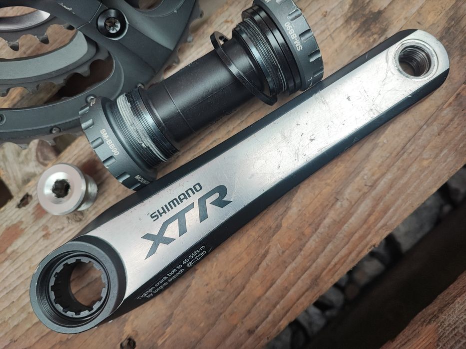 Korba rowerowa Shimano XTR M970 175mm Hollowtech 2 BB90 Retro MTB