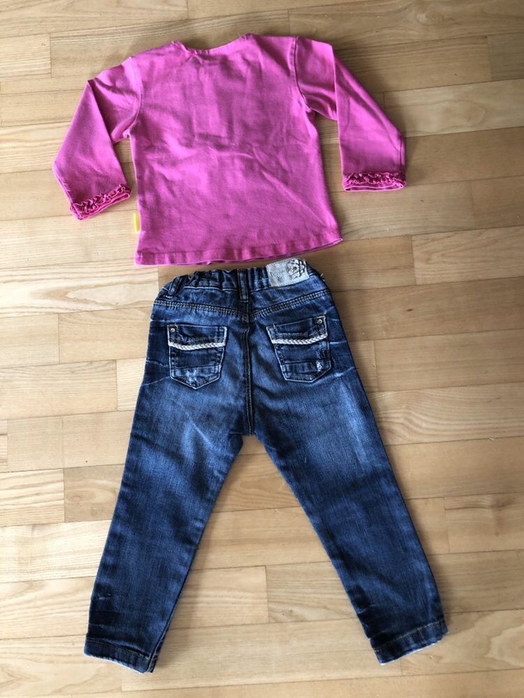 Komplet Spodnie Zara bluzka Coccodrillo r86