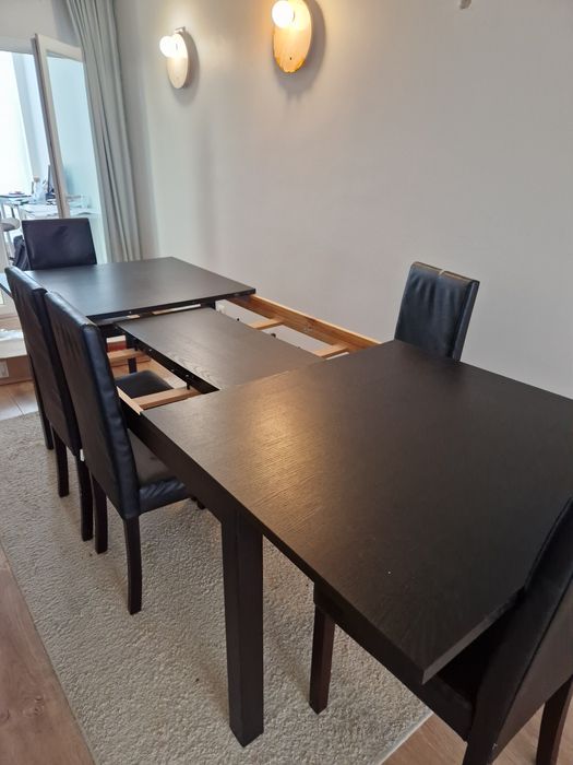 Mesa de sala e 4 cadeiras 1.75 x 95 extensivel 2.60