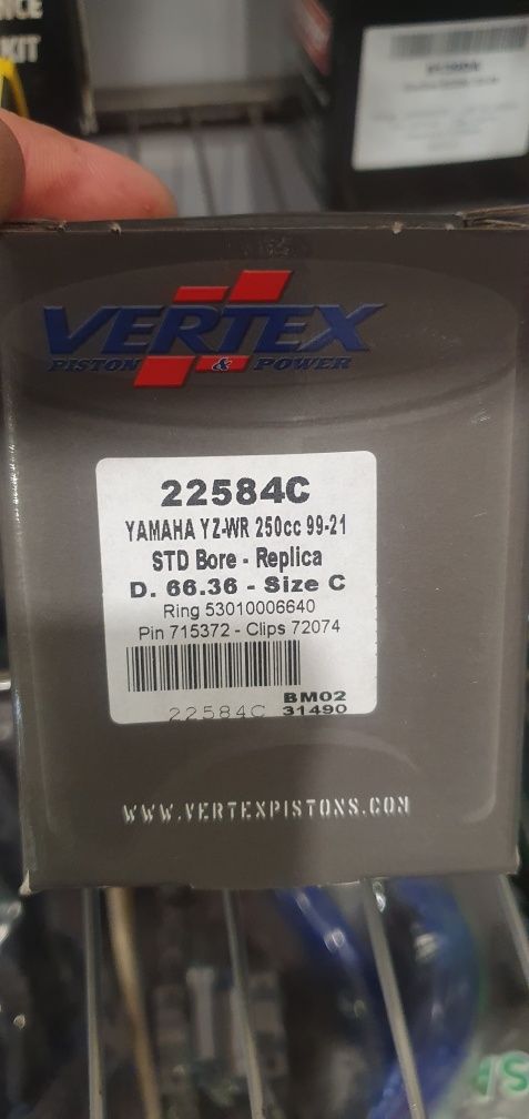 Tłok Vertex Selekcja C Nowy Yamaha YZ 250 rok 99-18 YZ 250 X