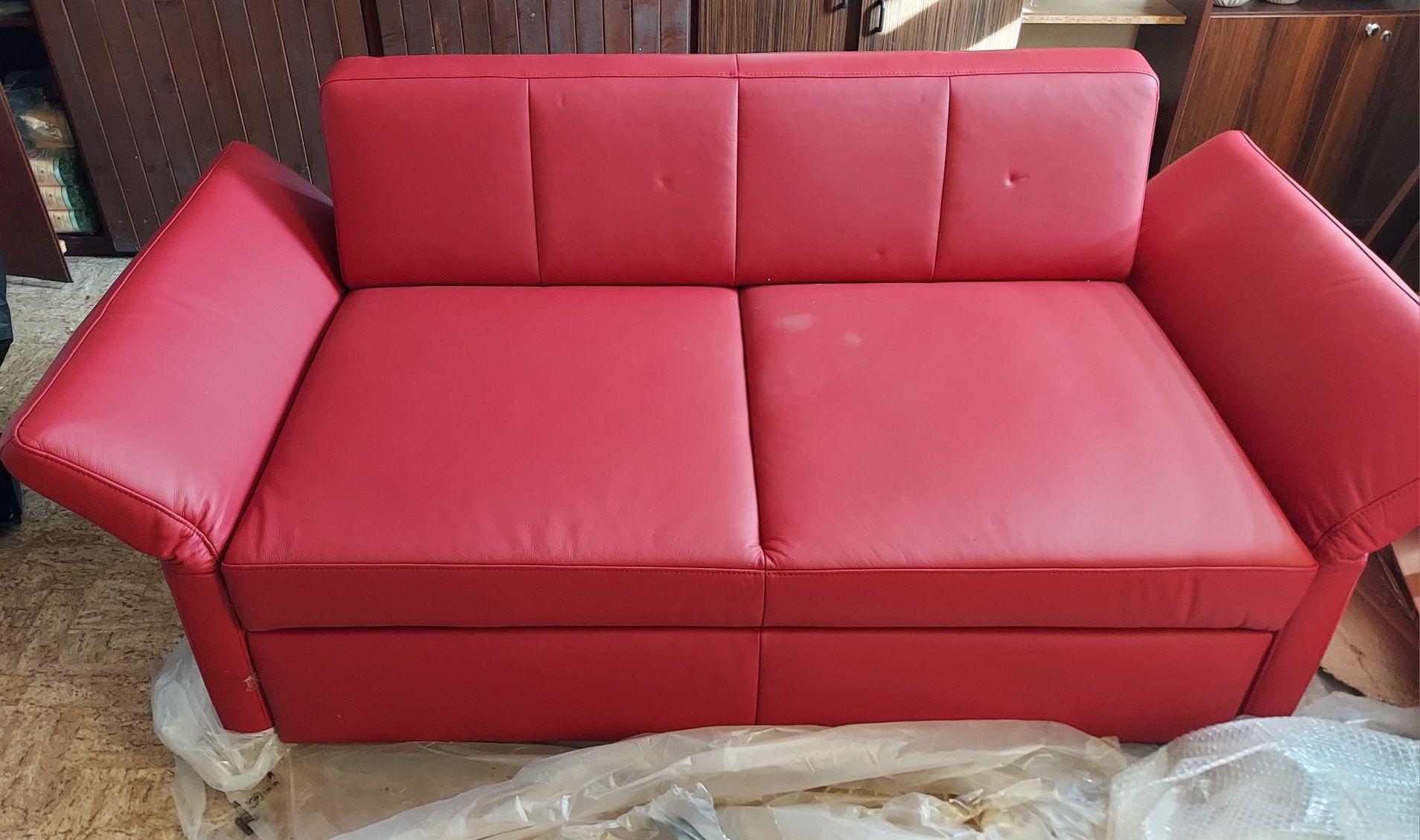 Skórzana sofa z funkcją do spania 160x210