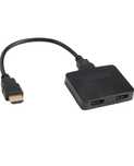 Rozdzielacz HDMI 1 na 2 wyjścia 4K Ultra HD, dwa monitory