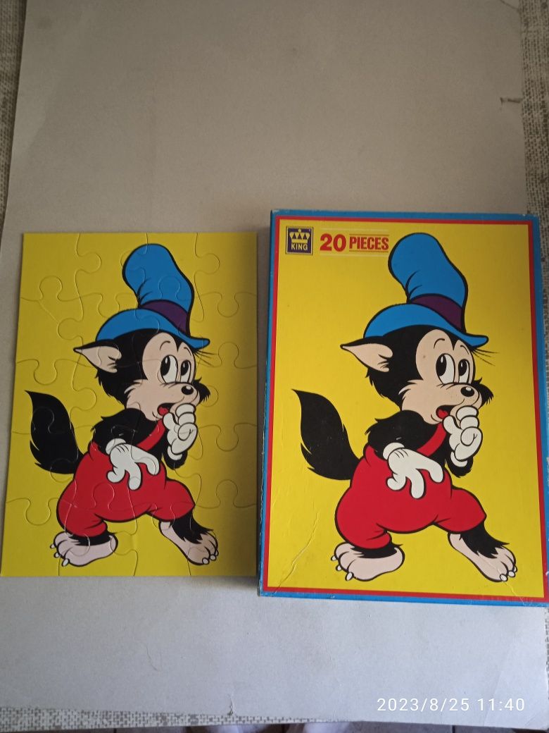 Vintage Puzzle Walt Disney King Zły Wilczek Puzzle 20 elementów Trefl