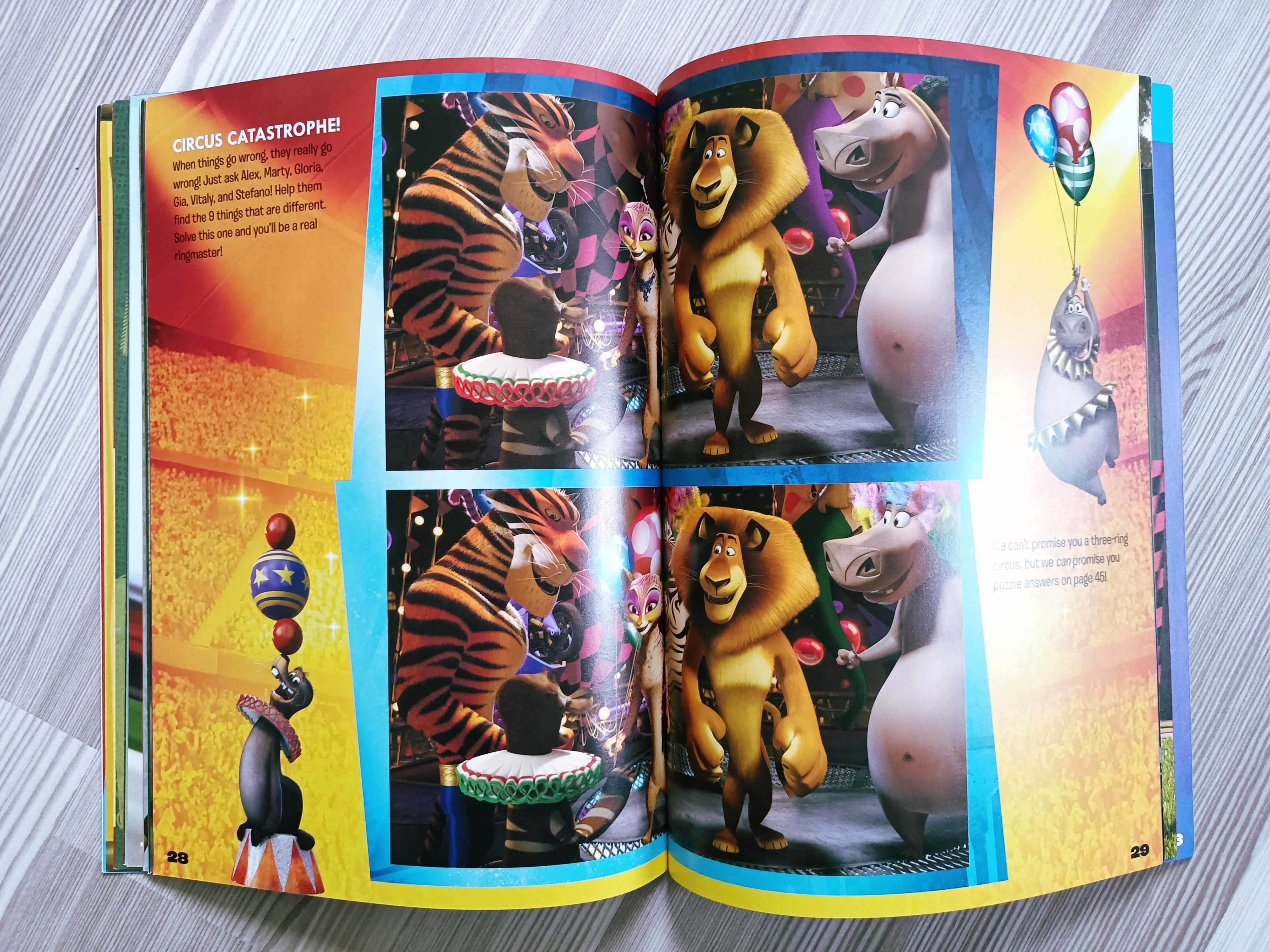 Książeczka z różnicami w j. ang. - Dreamworks - Madagaskar, Shrek