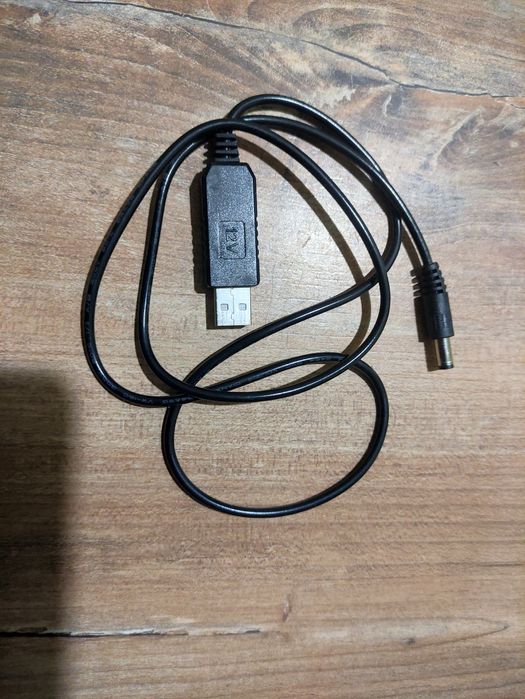 Кабель, дріт, провод для роутера 12v, модему usb dc з 5v на 12v вольт