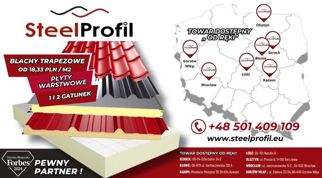 DOSTAWA GRATIS! Blacha Trapezowa Blachodachówka tanie blachy trapezowe