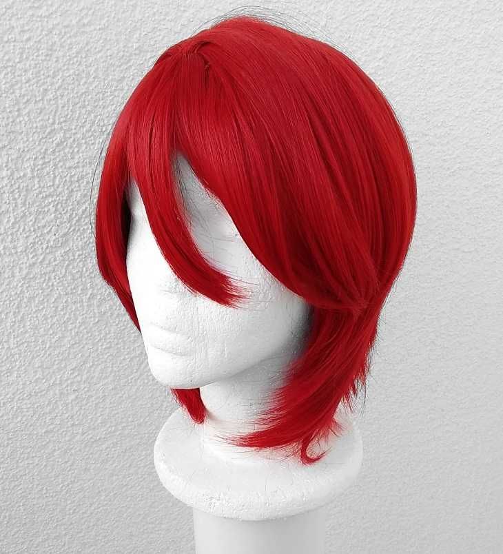 Krótka czerwona peruka cosplay wig Suou Tsukasa Ensemble Stars