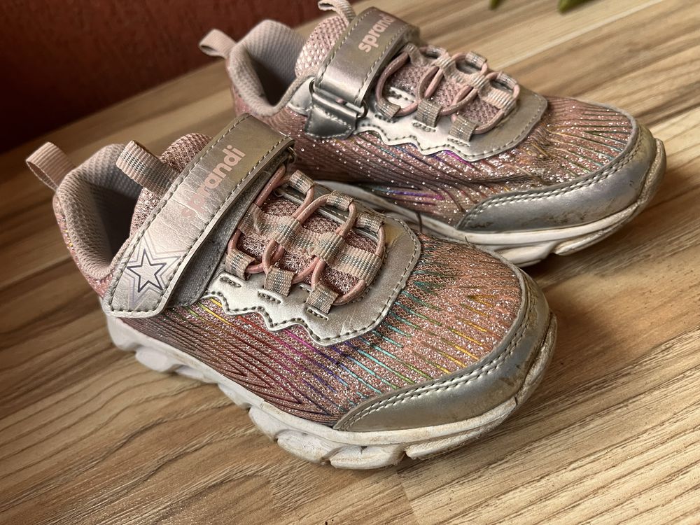 Adidasy Sprandi świeciące różowe srebrne 29