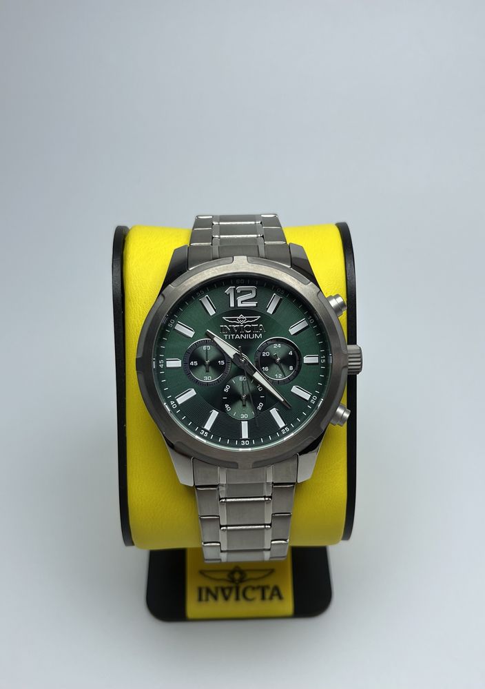 Invicta 47512, чоловічий годинник з титановим корпусом, інвікта титан