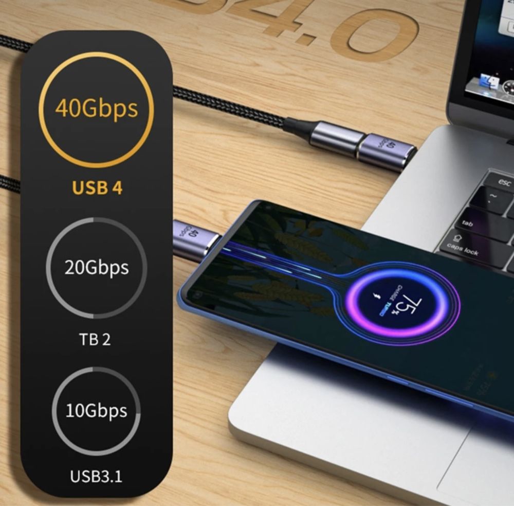 Adapter kątowy USB C