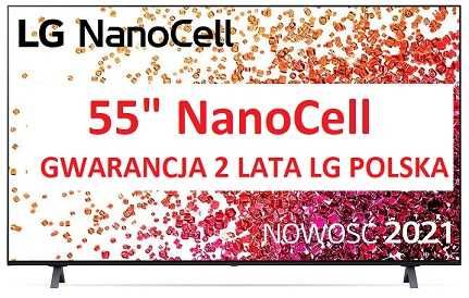 OKAZJA Nowy LG 55NANO753 NanoCell ze sztuczną inteligencją + MAGIC