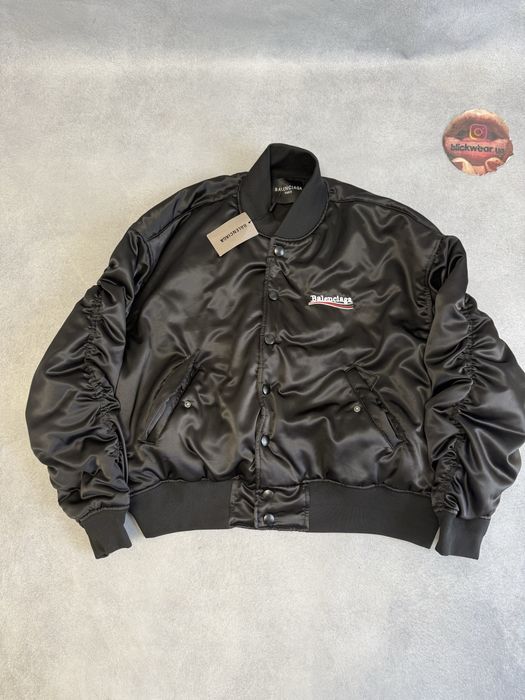куртка бомбер Balenciaga Political logo bomber Vetements rick owens