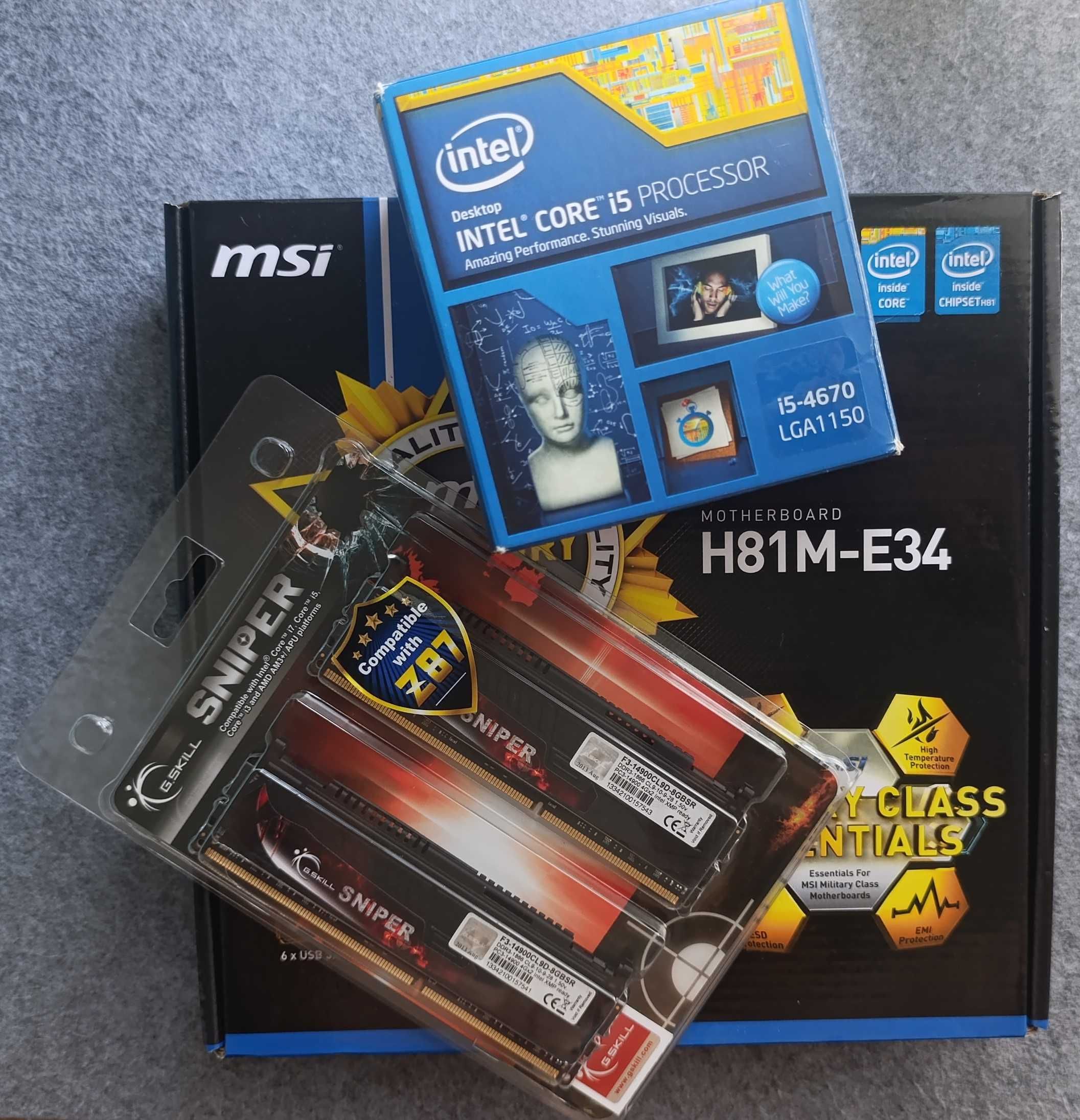 Bundle Intel ITX - MSI H81 / I5 4670 / Gskill Sniper 8Gb