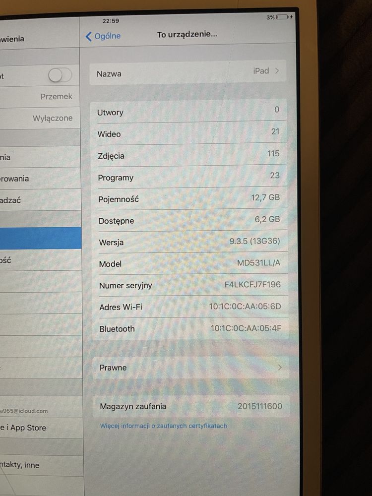 Używany iPad Apple Mini A1432