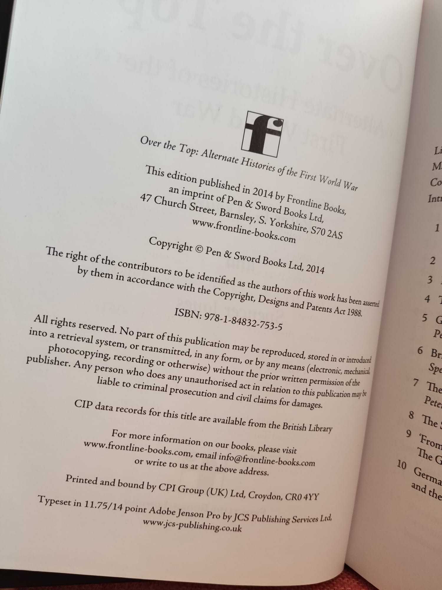Over the Top - Alternate Histories of the First World War