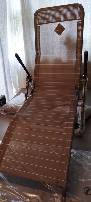 Nowa sofa rozkładana technorattan szara plus gratis nowy szary leżak