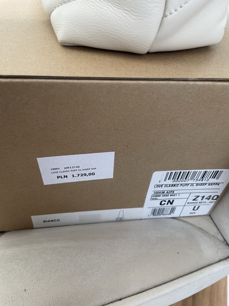 Pinko Classic Love Bag Puff skan NFC rachunek Pinko nowa torebka złota
