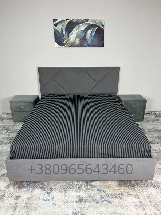 М'яке ліжко з підйомним механізмом вишукана тканина Надійна фурнітура