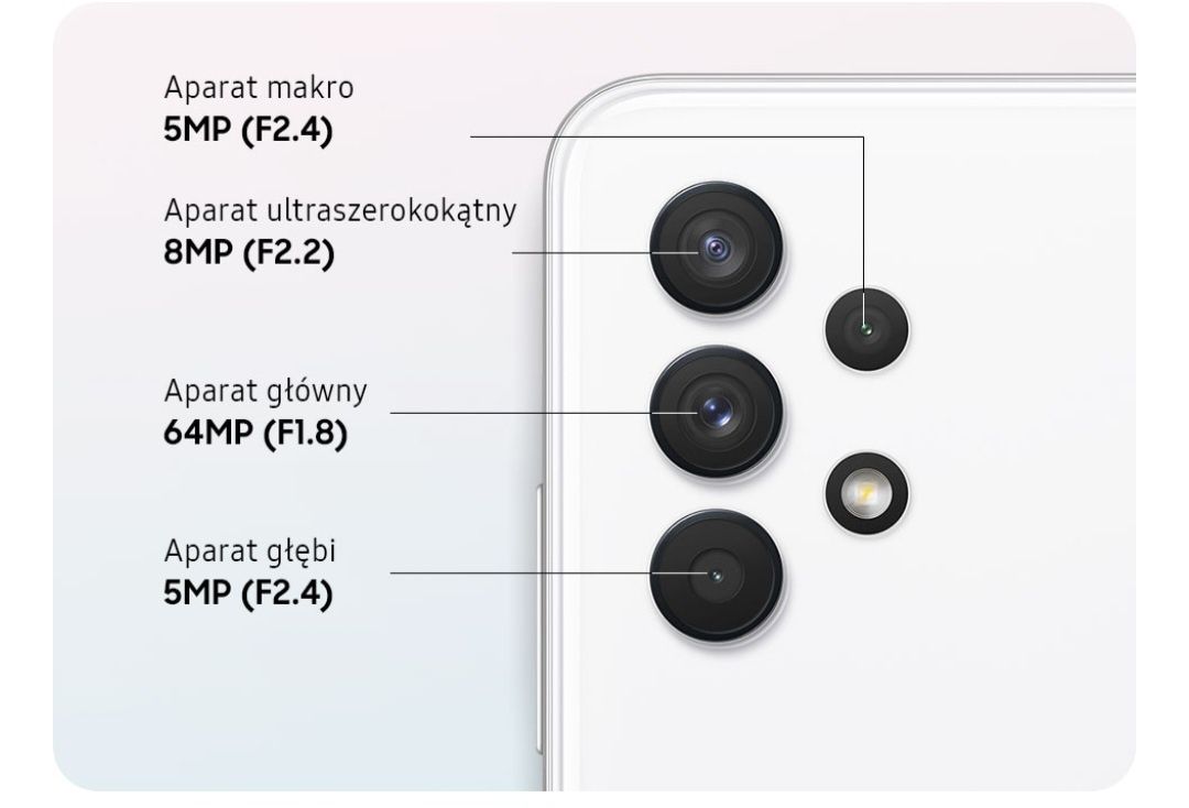 Biały Samsung Galaxy A32  4G  128GB dual sim 6,4"