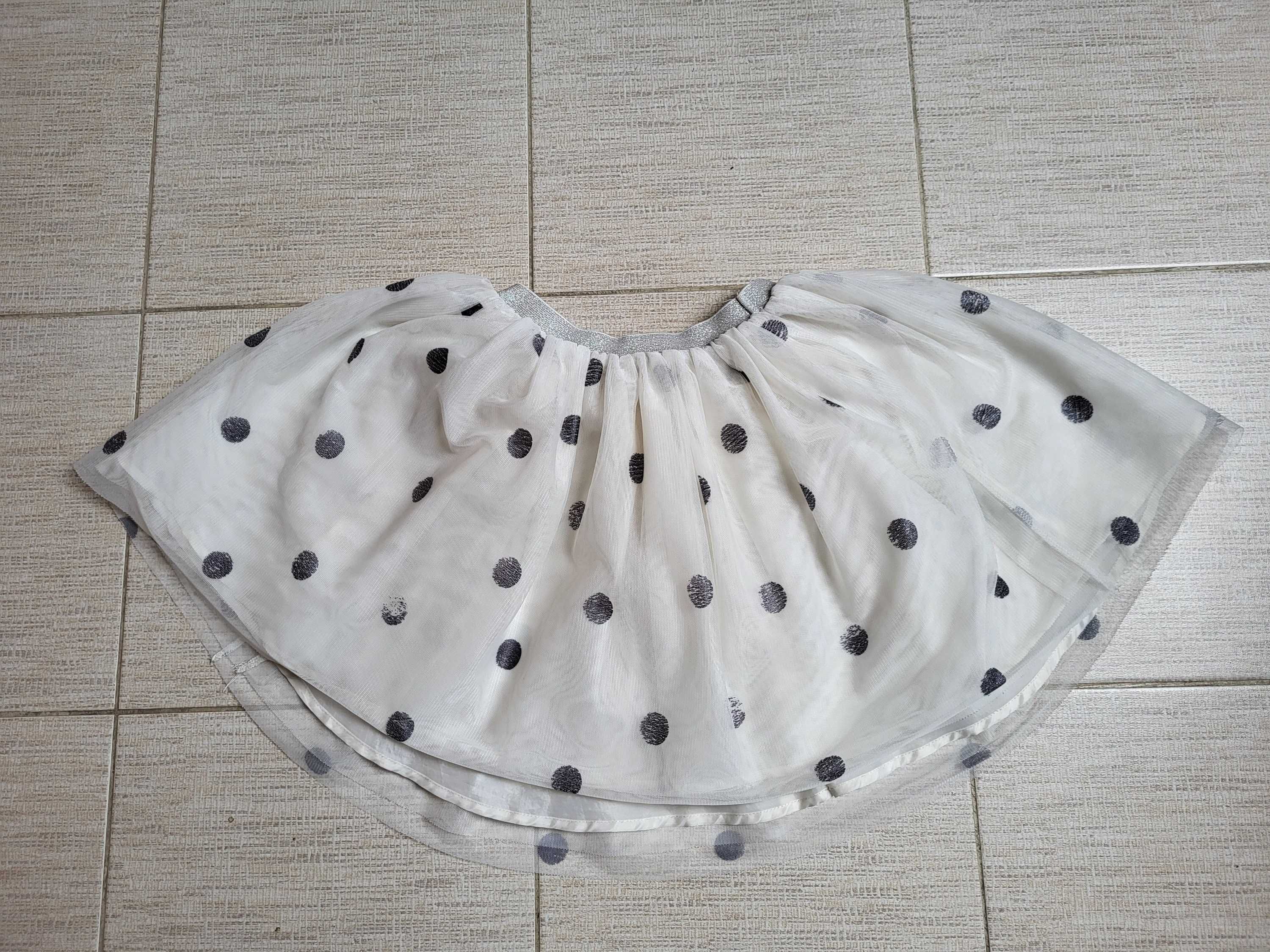 tiulowa spódnica w grochy H&M 122-128