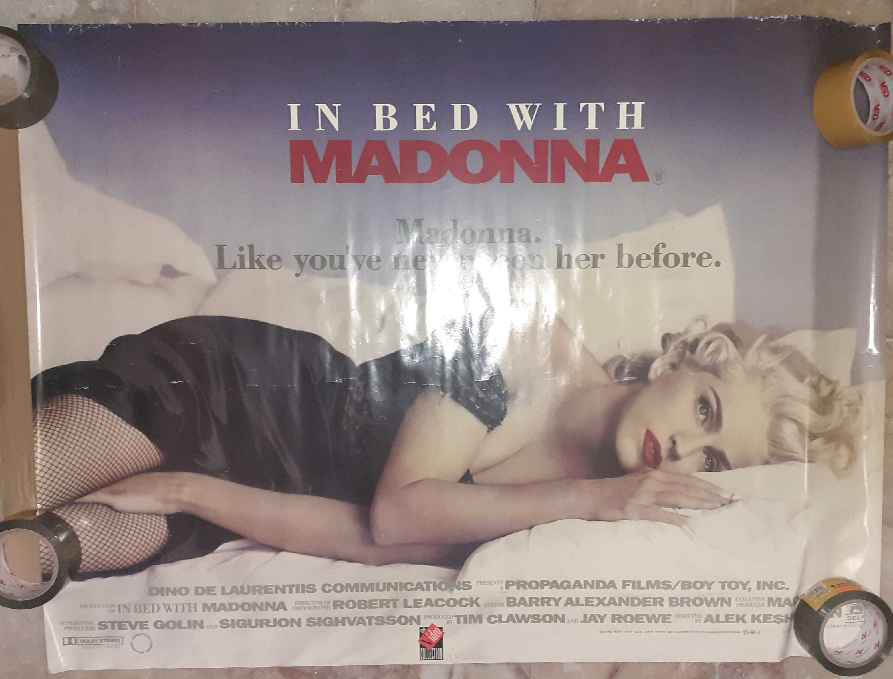 In Bed with Madonna. 101x75 cms UK Quad Poster .