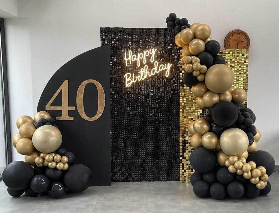 Ścianki balonowe, dekoracje, ślub urodziny, chrzest, studniówki