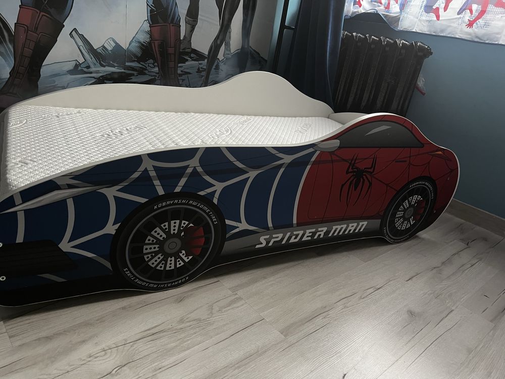 Lozko z materacem spider man 72x156