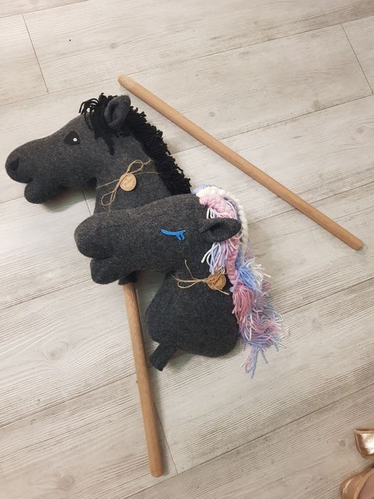 Koń konik na kiju hobby horse zabawka handmade prezent jednorożec