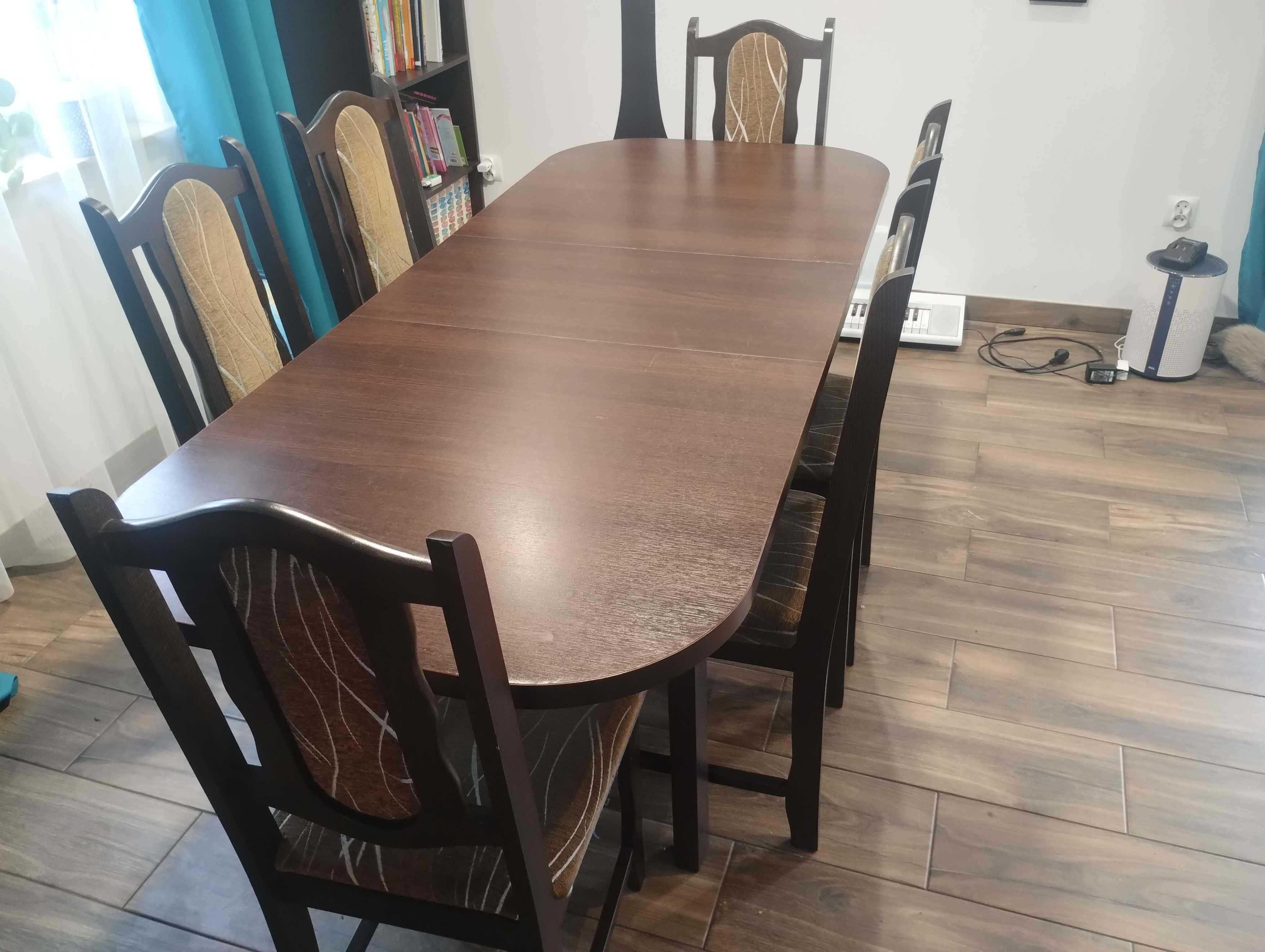 Rozkładany stół 150x80 z 6 krzesłami w zestawie
