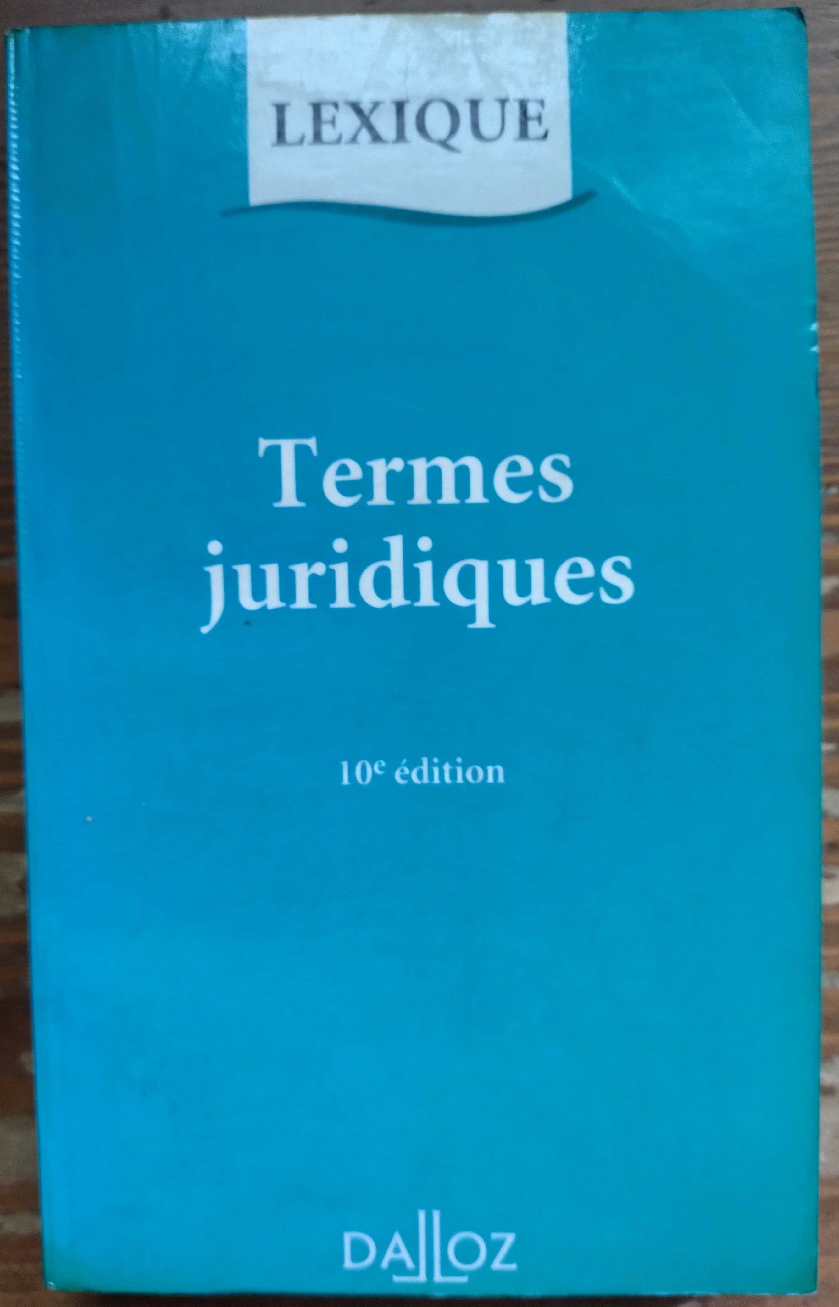 Książka francuska, Livres français, Lexique Termes juridiques Dalloz