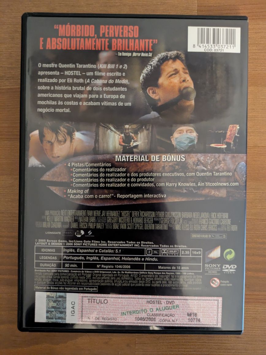 DVD " Hostel " 2005 (Como Novo)