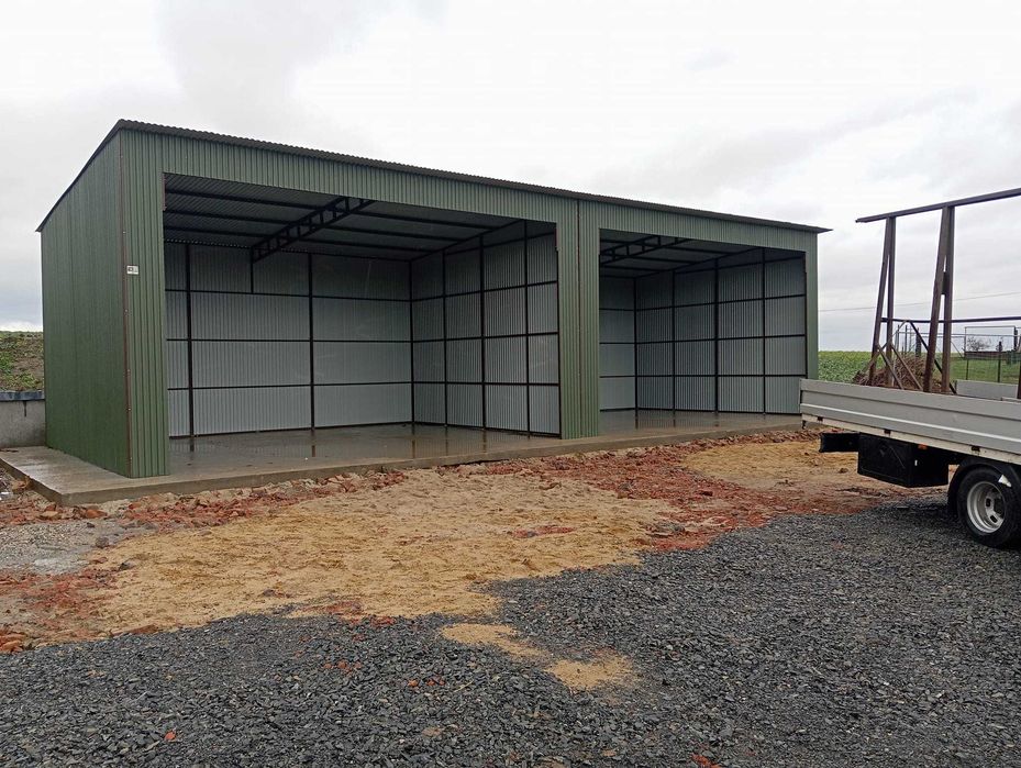 Garaż Blaszany OTWARTY - Hala Zadaszona - Wiata na Maszyny - GRZYWSTAL