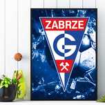 plakat piłkarski górnik zabrze, plakat górnik zabrze piłka nożna