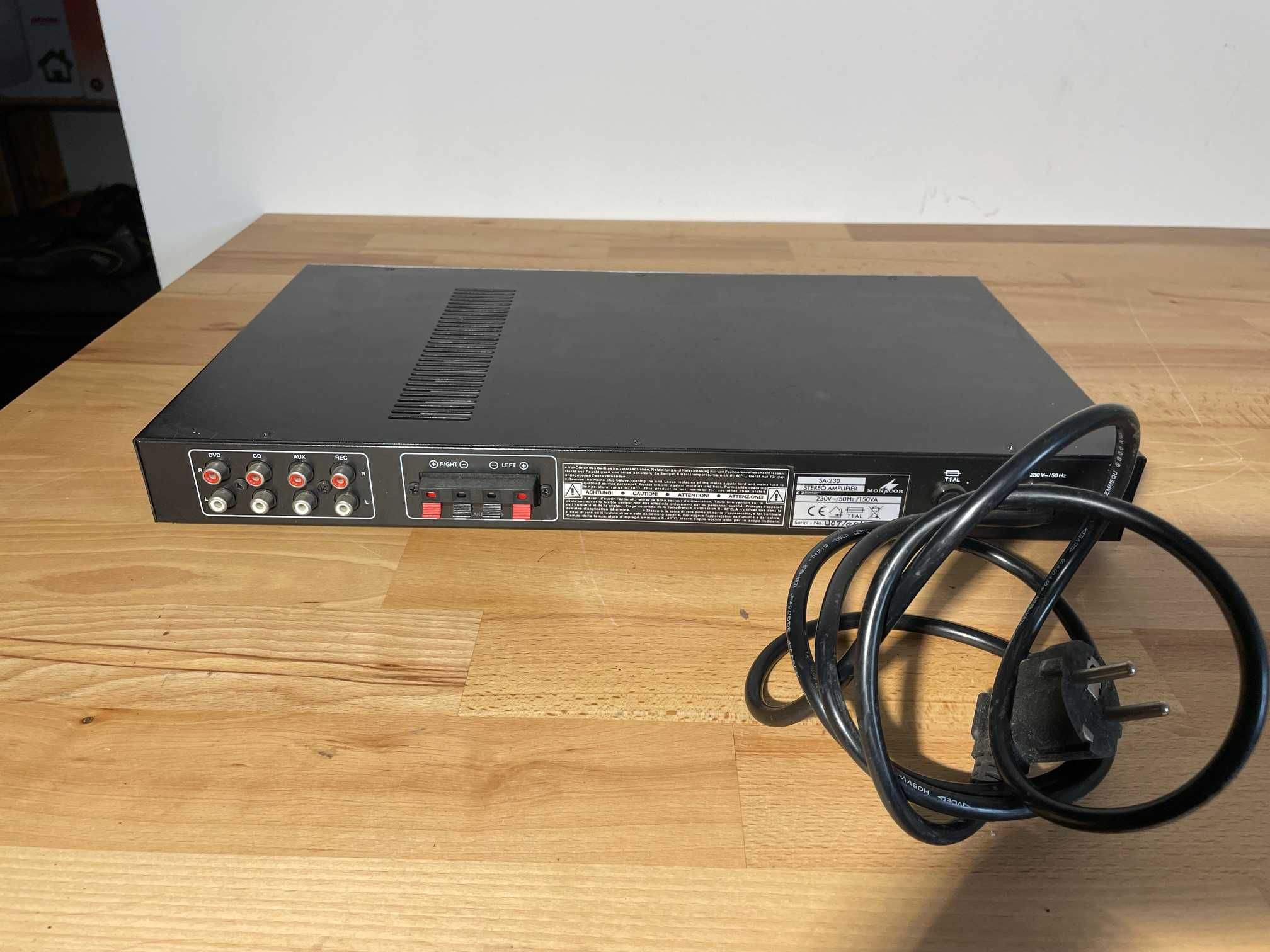 Monacor SA-230/SW - Uniwersalny wzmacniacz miksujący stereo