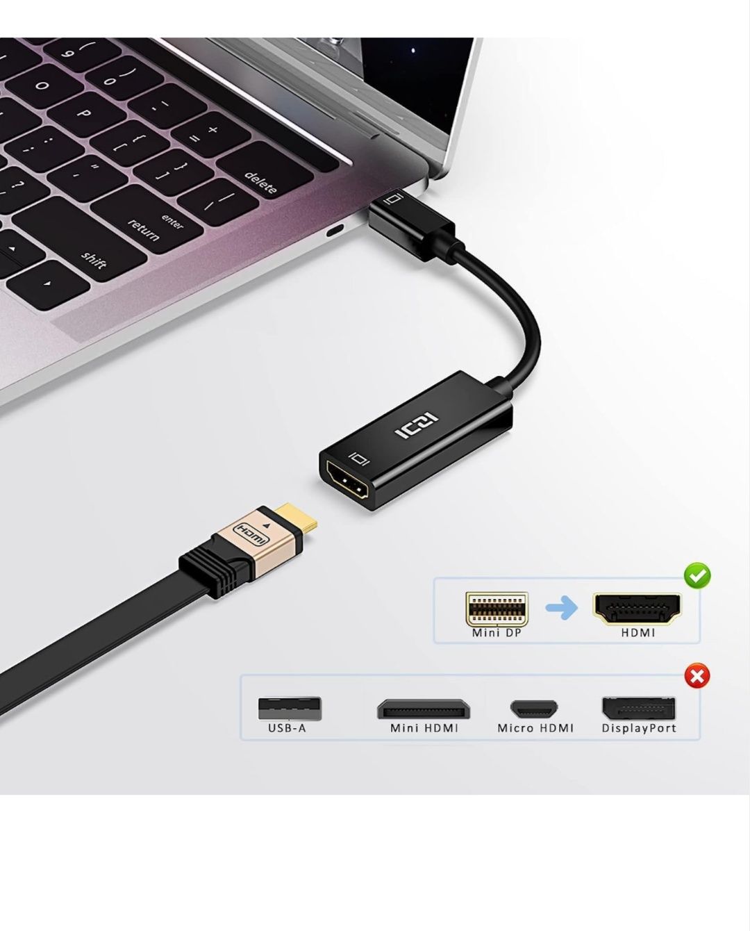 ICZI Adapter Mini DisplayPort HDMI