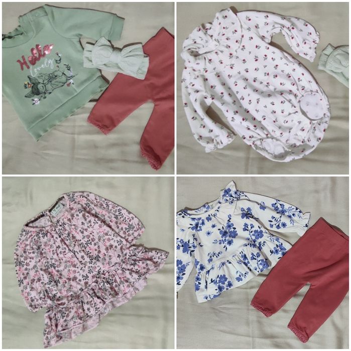 Mega paka wyprawka dla dziewczynki H&M Next Disney 50szt kombinezon