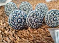 Komplet ceramicznych RETRO uchwytów (12 sztuk)