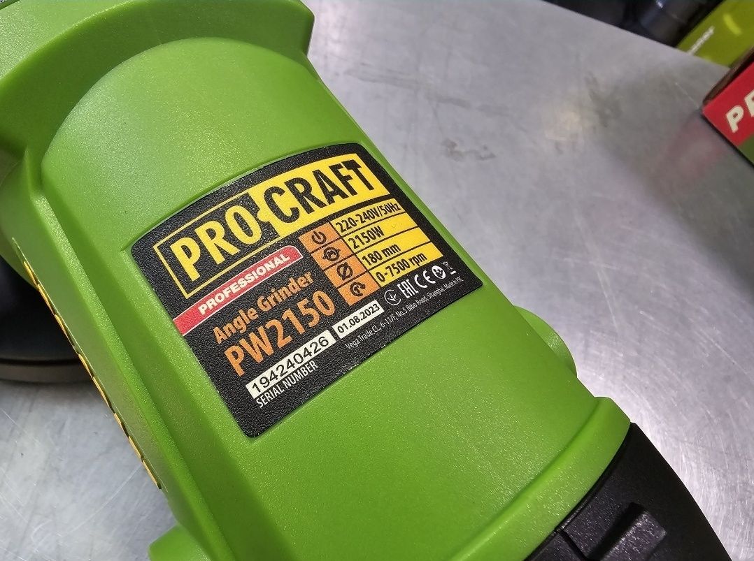 180 Болгарка ProCraft PW2150 Professional Плавный пуск 2150Вт