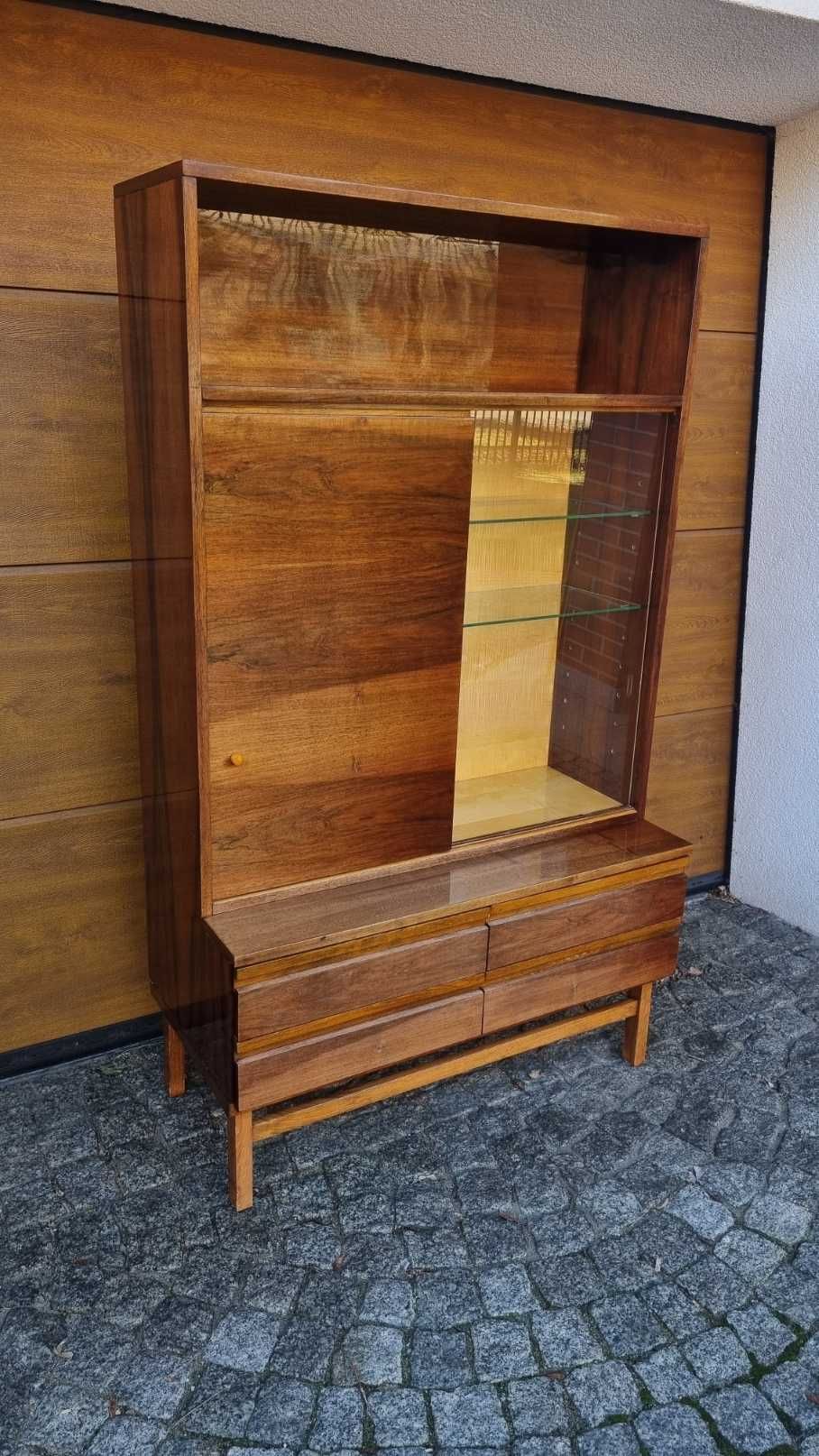 Kredens Highboard Witryna PRL Novy Domov Czechosłowacja Belmondo