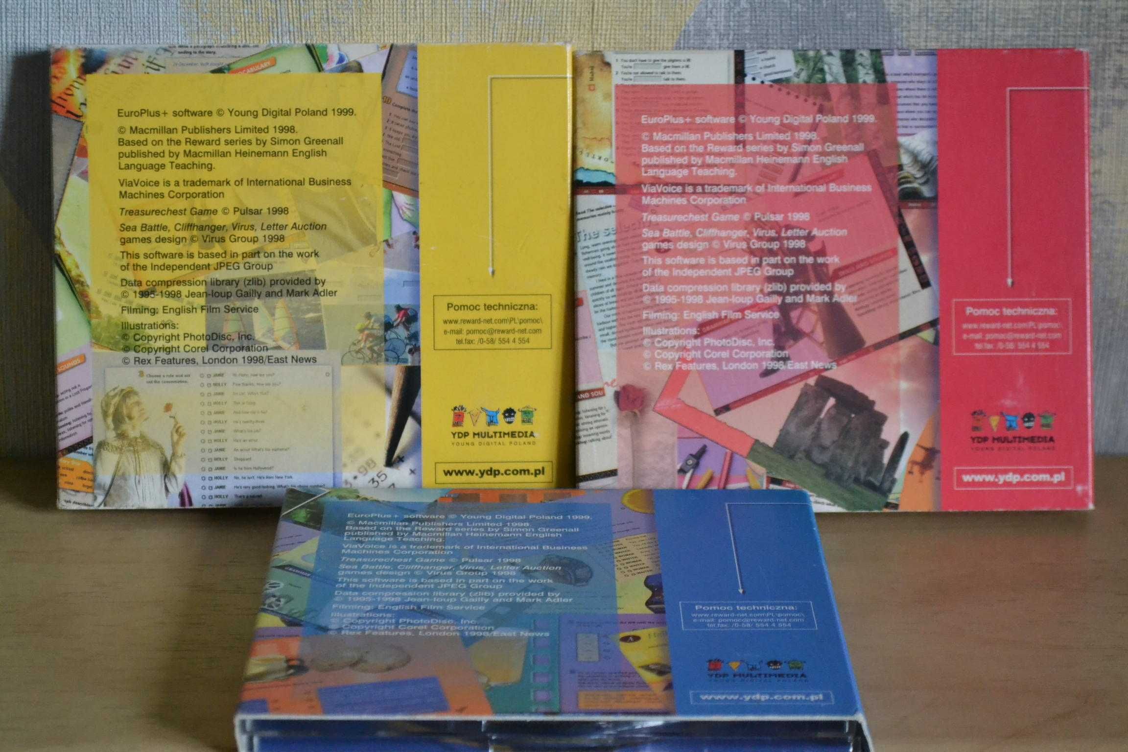 zestaw 6 płyt CD język angielski Euro Plus+ Reward 3 poziomy nauki YDP