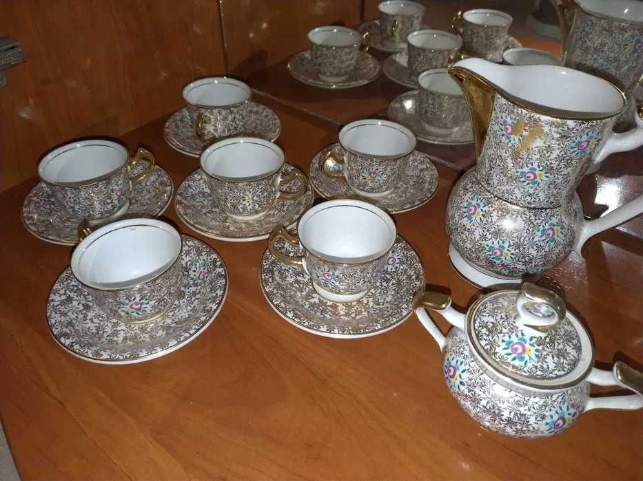 Conjunto de chá Gilman com açucareiro e leiteira