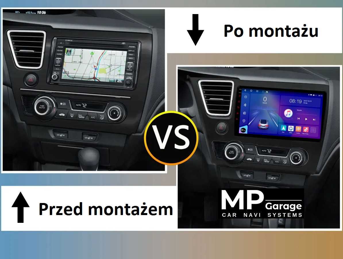 HONDA CIVIC 9 Radio Android 4G LTE Apple CarPlay/AA Qled Montaż!!!