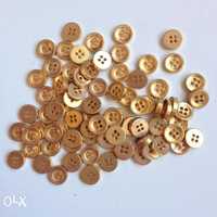 Guziki złote metalowe 7 mm 50 sztuk