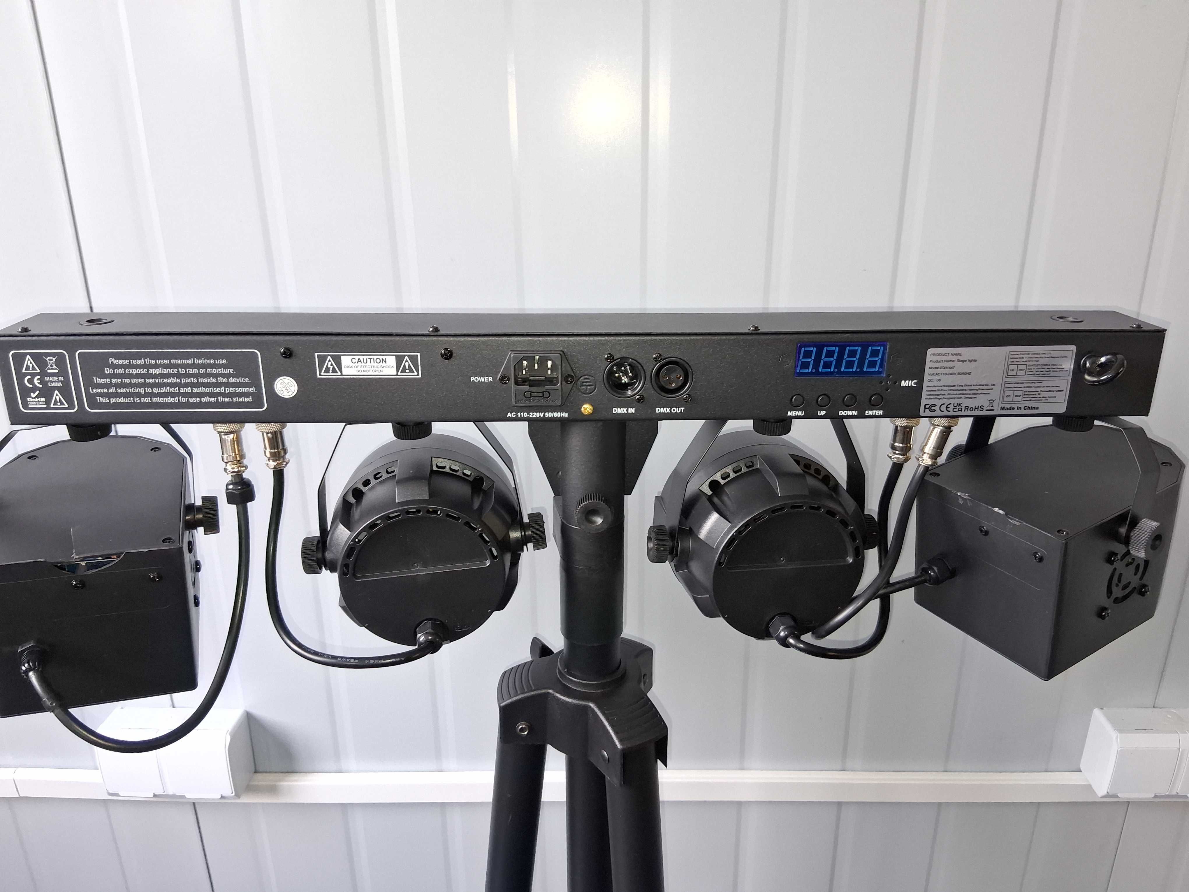 J089 Zestaw Oświetleniowy PAR Light z Głowami i Statywem LED