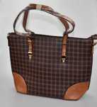 Elegancka i Pojemna Torebka Shopper Bag czarno brązowa