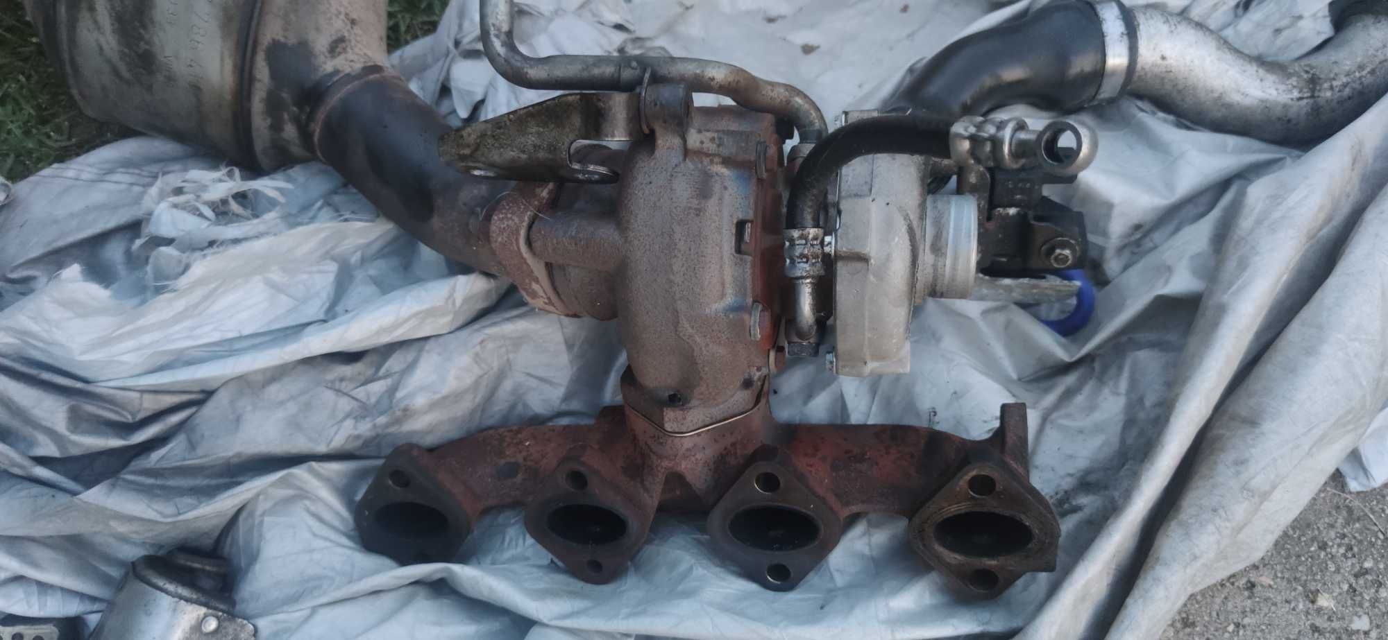 BMW E39 turbo katalizator kolektor wydechowy 2.0D