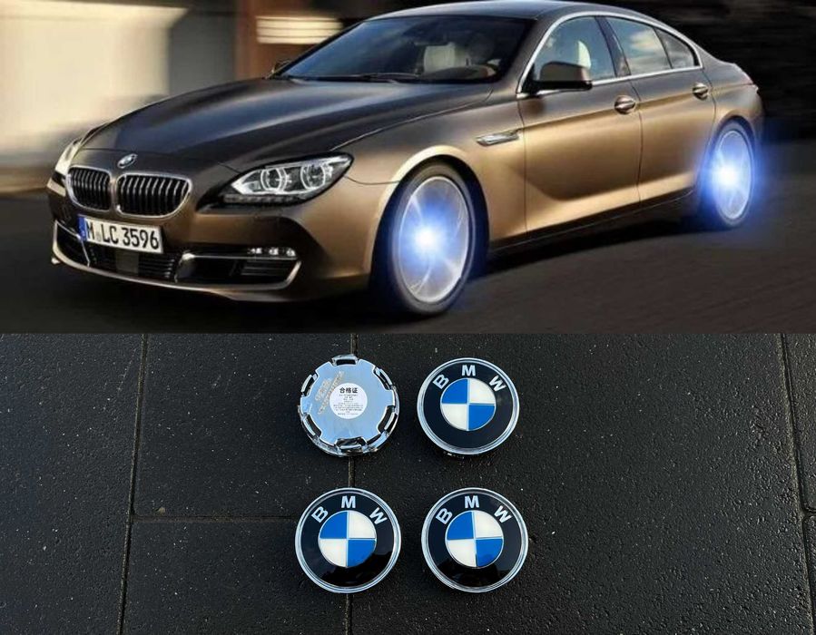 Заглушки на диски с подсветкой бмв bmw 68 мм e70 f10 f30 g20 g30 g05