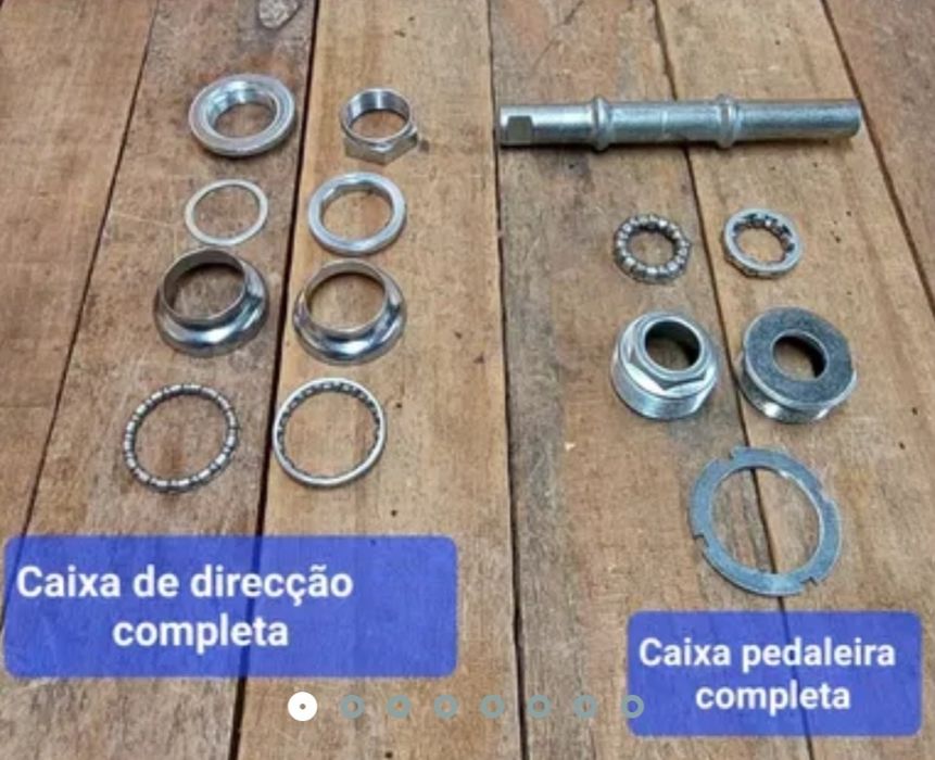 Caixa de direção/pedaleira/corrente/cavilha/pinhão 20/22 dentes