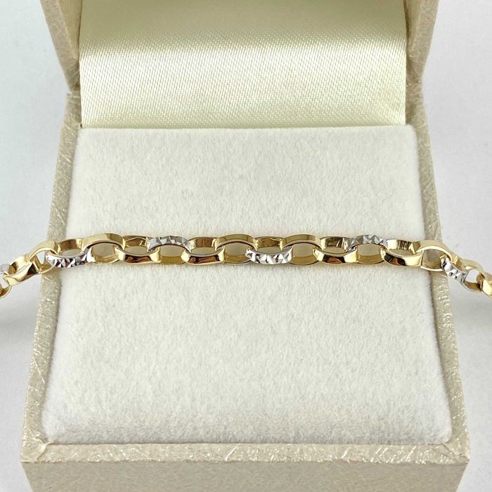 Cudowna ZŁOTA bransoletka PRÓBA 585 (14K) długość 18,5 cm